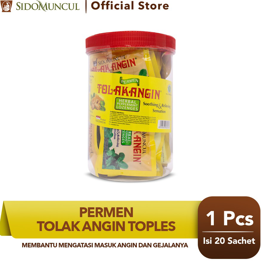 

QJZR5298 5.5 COD Sido Muncul Permen Tolak Angin Toples 20's - Masuk Angin