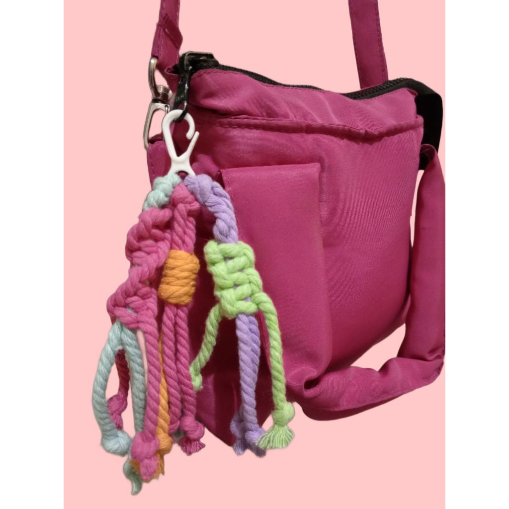MACARAME BAG CHARM ADREENA CANDY