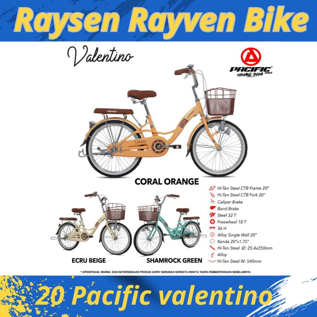 Sepeda Anak 20 Mini Keranjang Pacific Valentino