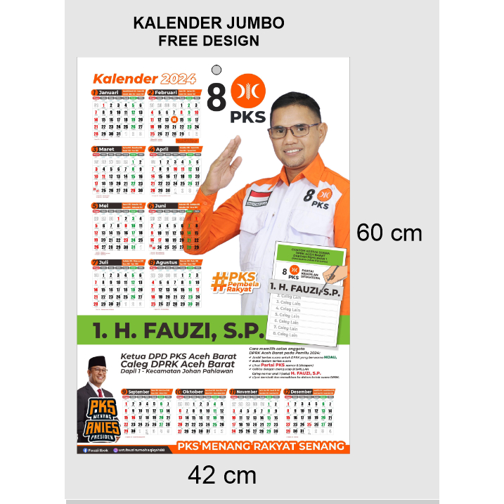 

Kalender Custom JUMBO uk.42 x 60 Full Color 250gr ND57581