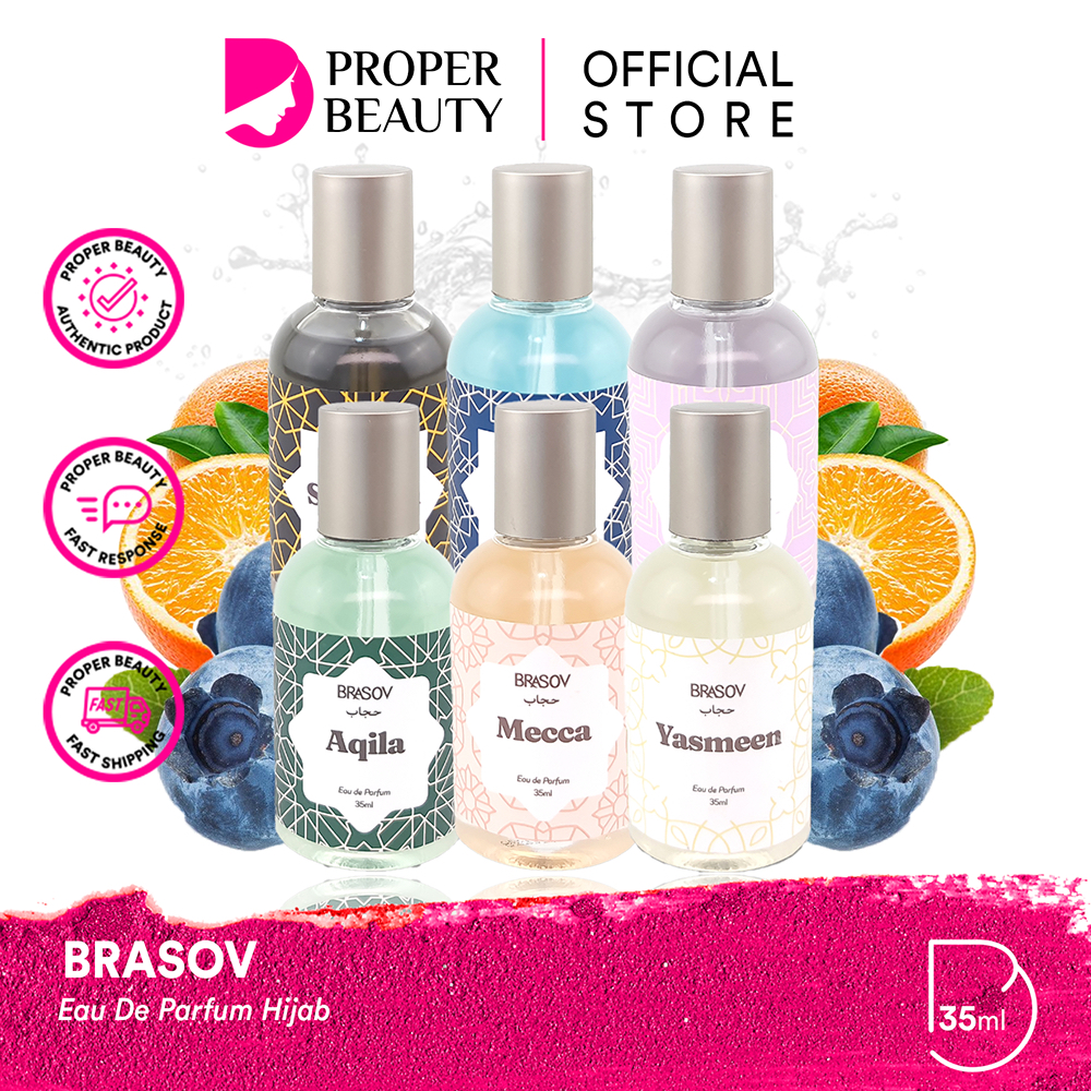 BRASOV Eau De Parfum Hijab Indonesia / Parfum Tubuh 35ml / Unisex Female Male / Scentations Fragranc