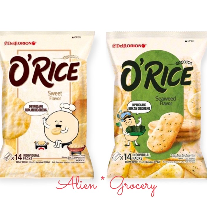 

DMDV1928 TERBARU Delfiorion O’Rice O Rice Crackers Sweet Seaweed Rumput Laut Snack Beras