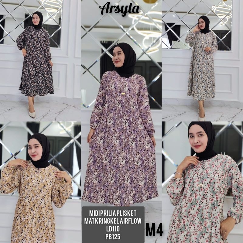 MIDI DRESS ARSYLA//MIDI DRESS CRINCLE//MIDI DRESS PLISKET//MIDI DRESS