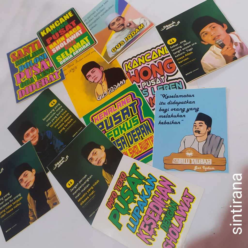 Stiker Sholawat Dekengan Pusat Quote Gus Iqdam