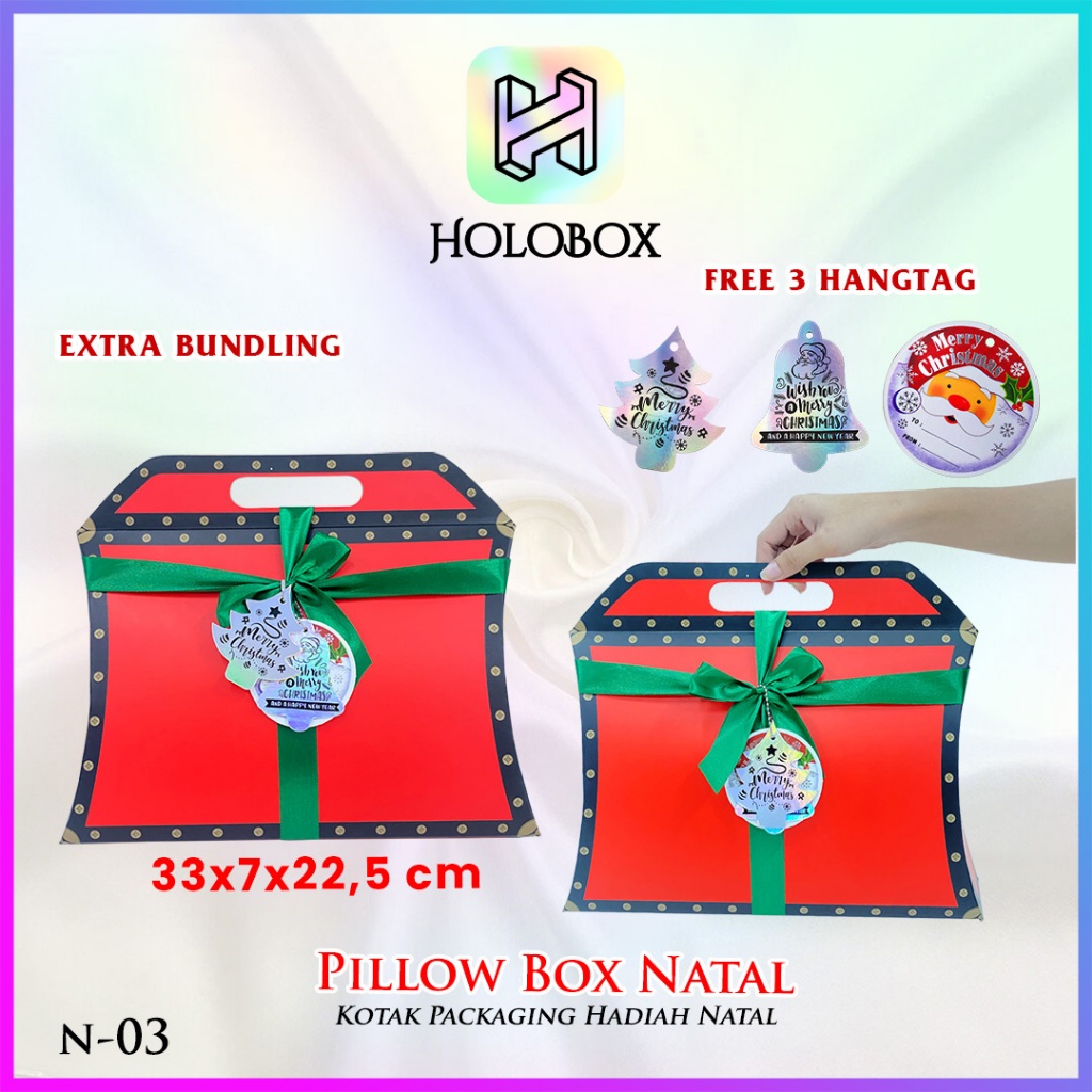 

Gift Box - Pillow Box Natal - Tas Special Merry Christmas - N-03