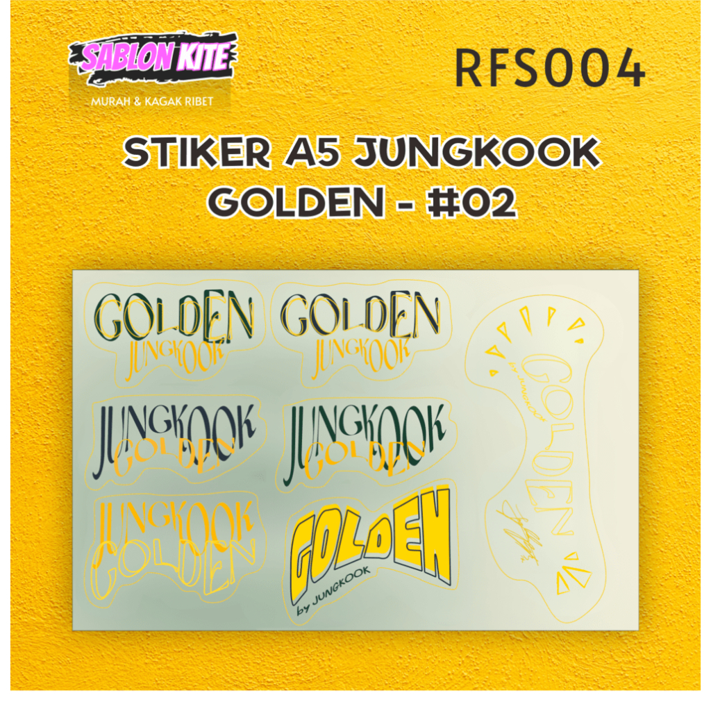 

RFS004 STIKER / STICKER CUTTING UNCUT A5 JUNGKOOK GOLDEN VER. 2 JEON JUNGKOOK ALBUM GOLDEN
