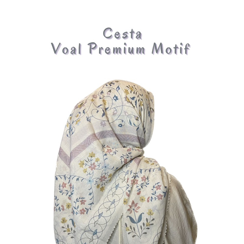 Cesta - Hijab Voal Motif 115x115 cm