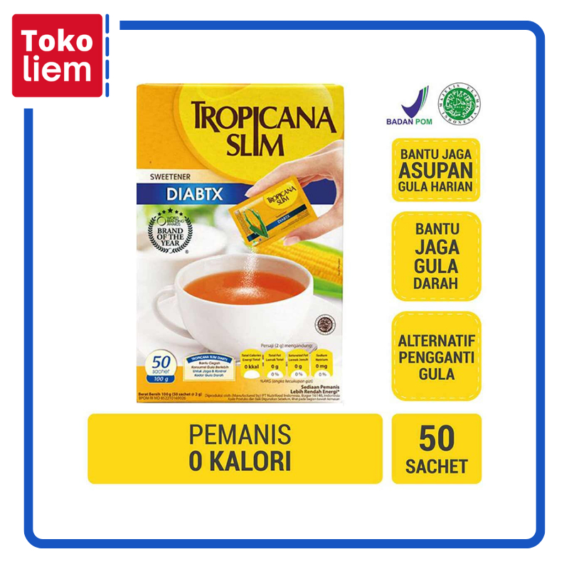 

Tropicana Slim Sweetener No Calori Diabetics 50X2g