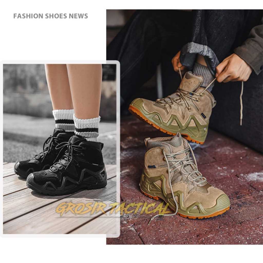 [668] Sepatu Boots Pria/Sepatu Tactical Boots Pria 6 inc Bahan Cordura Import/Sepatu Tactical Pendek