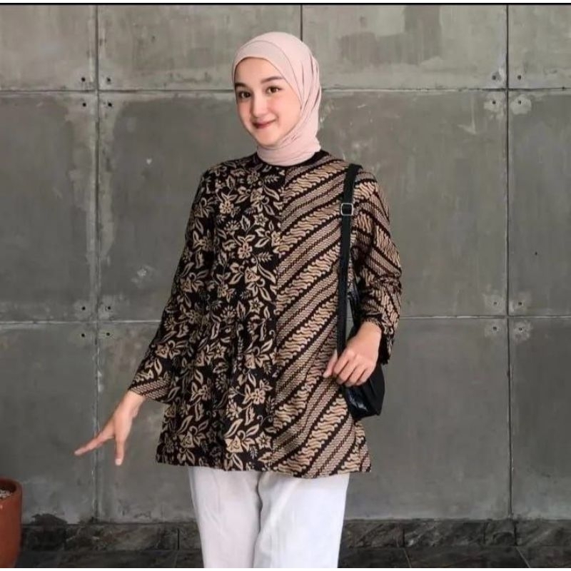 Mekar blouse batik kantor