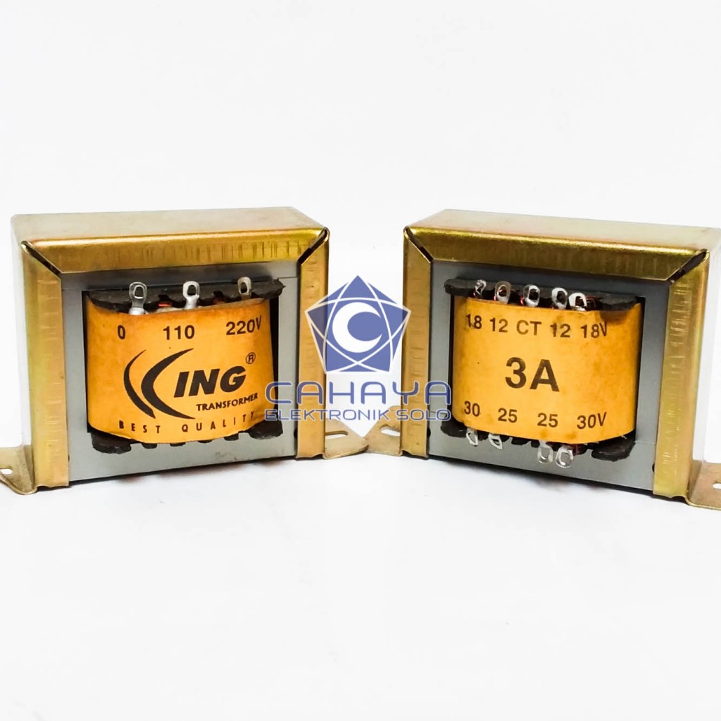 Trafo 3A King 0-18V Non CT dan CT 30V Output Murni Ampere 3aH Power Supply Adaptor