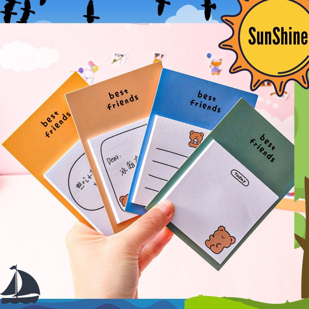 

✨Sunshine Fancy✨ Sticky Note Bear & Rabbit / Memo Pad Cartoon Cute AT0138