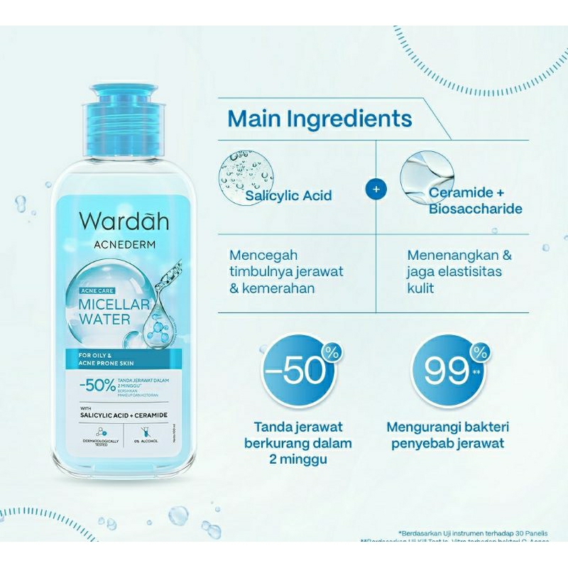 Wardah acnederm micellar water