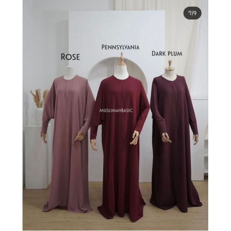 Preloved khawla abaya set french khimar instan musba
