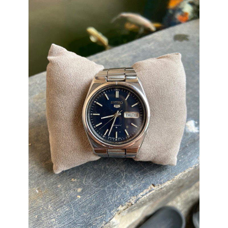 Seiko 5 Automatic Blue dial jam tangan pria second original