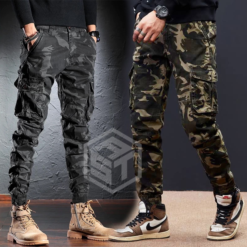 celana joger cargo | celana cargo panjang pria | celana loreng panjang pria bahan kain twill tebal