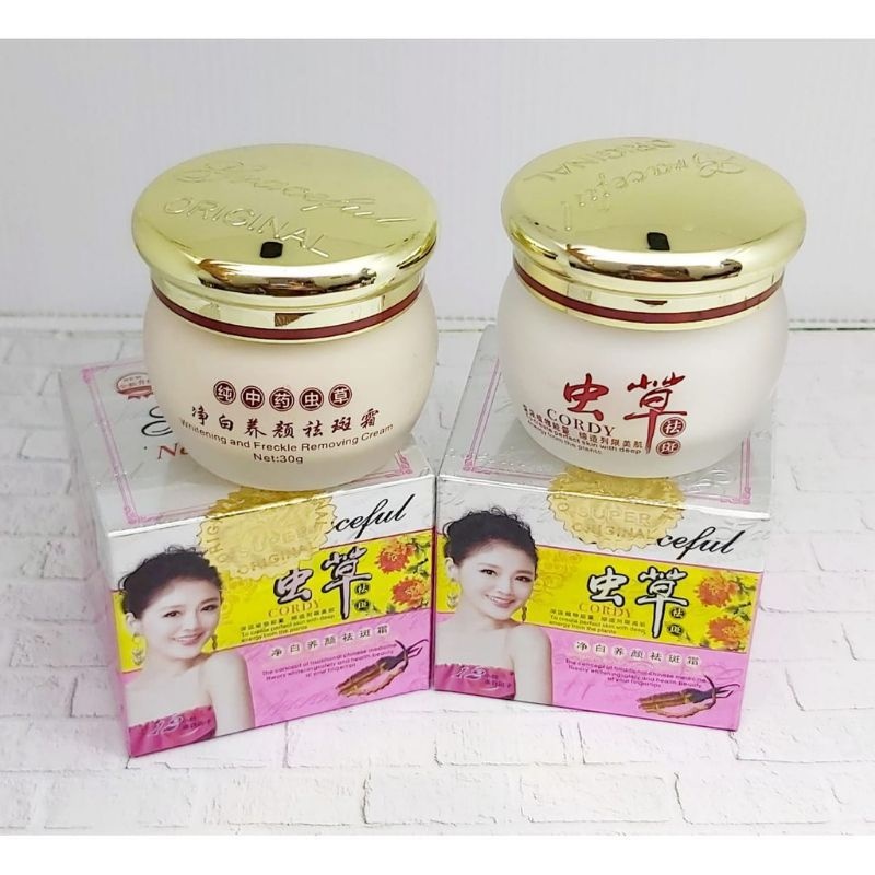 YU CHUN MEI DAY & NIGHT SET A B - CORDYCEPS WHITENING HERBAL CREAM