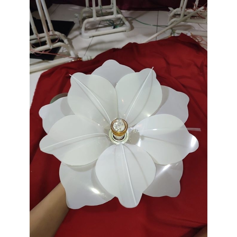 kap lampu kelopak bunga JAMBU full JUMBO 40 CM