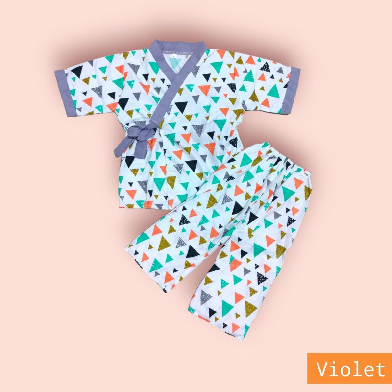 setelan baju tidur kimono anak cewek cowok usia 6 bulan-4th