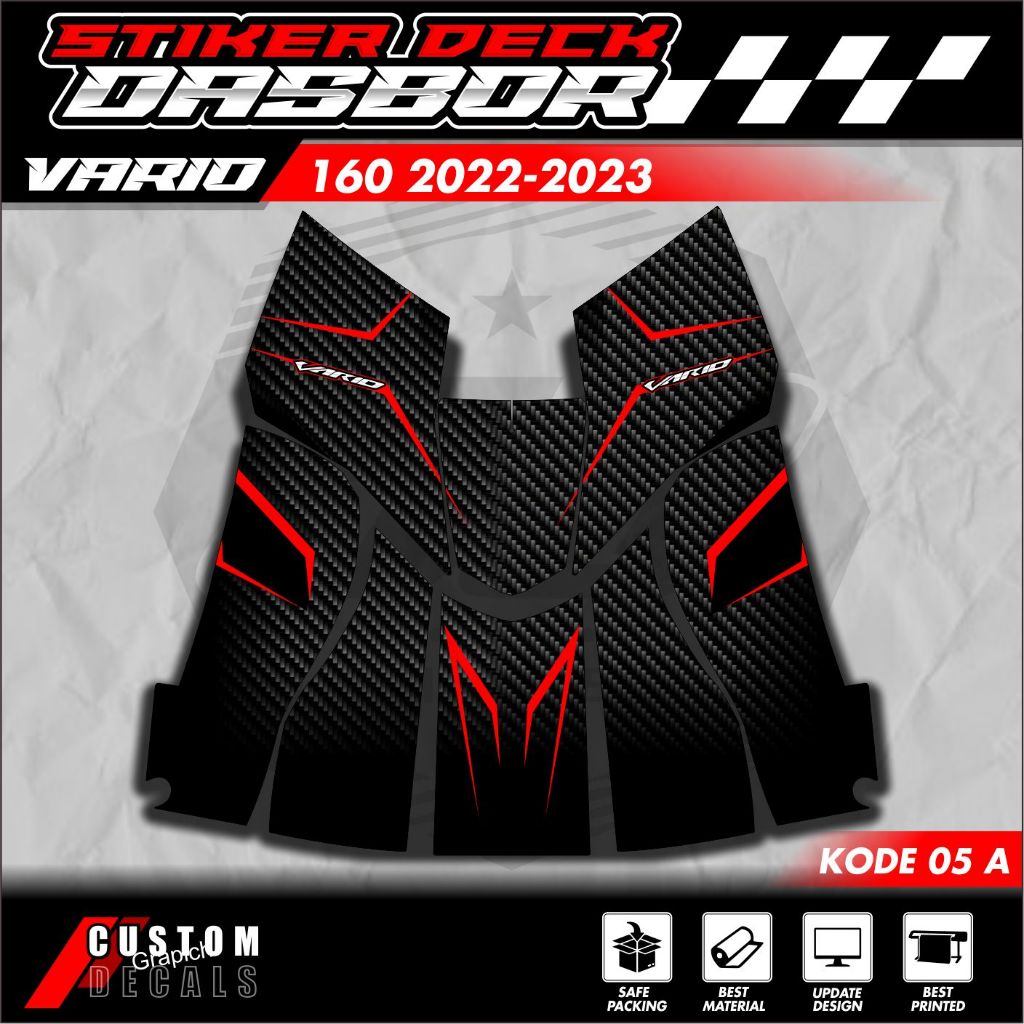 Striping Dashboard Vario 160 Pelindung Dashboard Tankpad vario deckpad Vario 160 2022