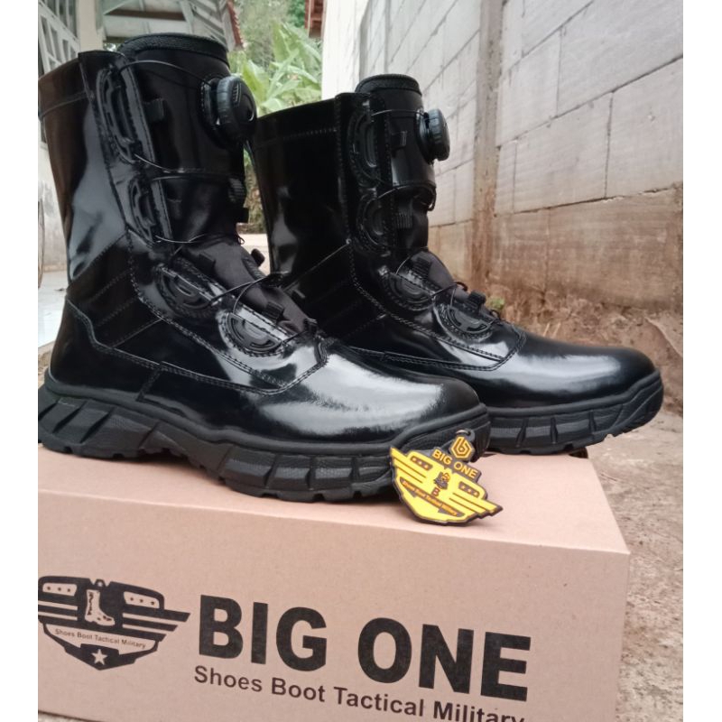 sepatu Pdl Tali Putar jatah Polri mengkilap