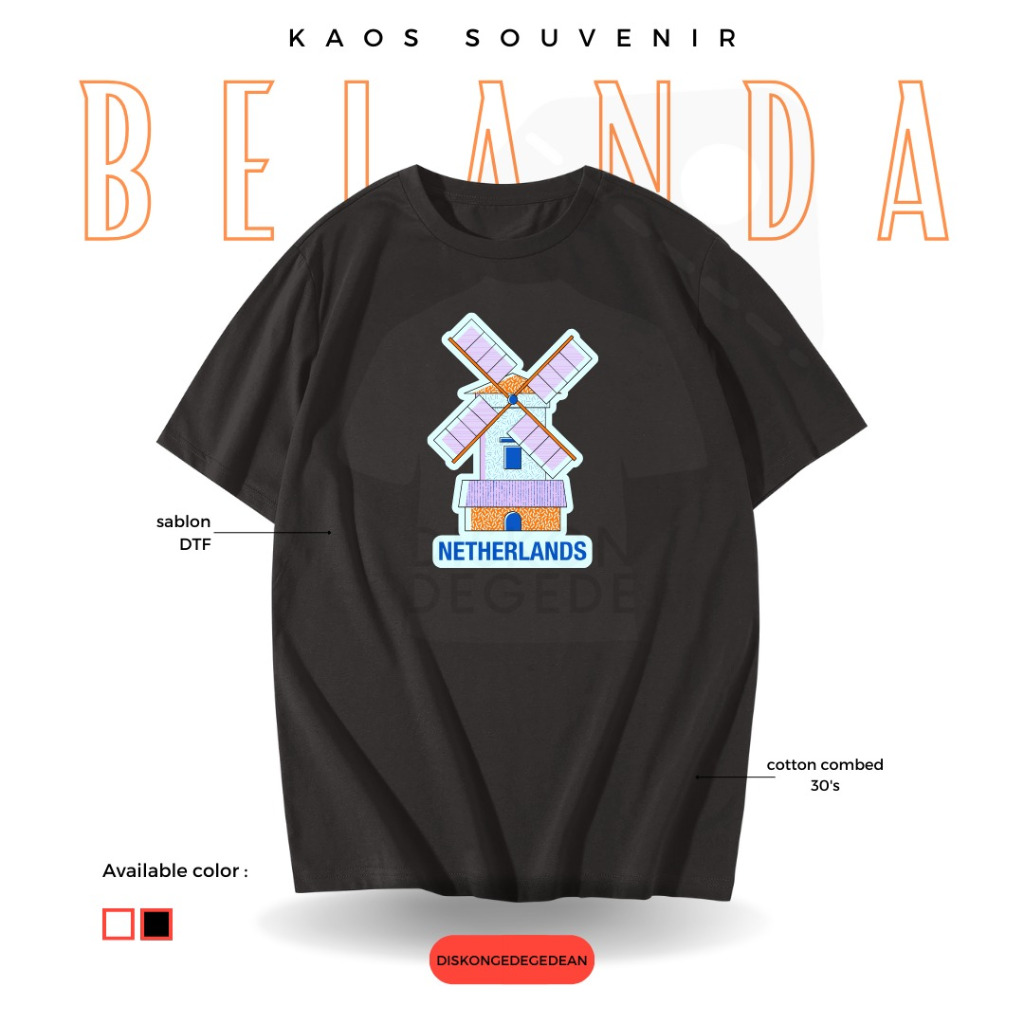 Diskongedegedean Kaos Belanda Holland Amsterdam, Baju Belanda Amsterdam Tshirt Belanda Holland 11