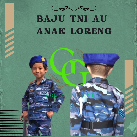 Baju Seragam TNI AU Anak Loreng PDL | Kostum Anak Berkualitas Karnaval Murah Bandung