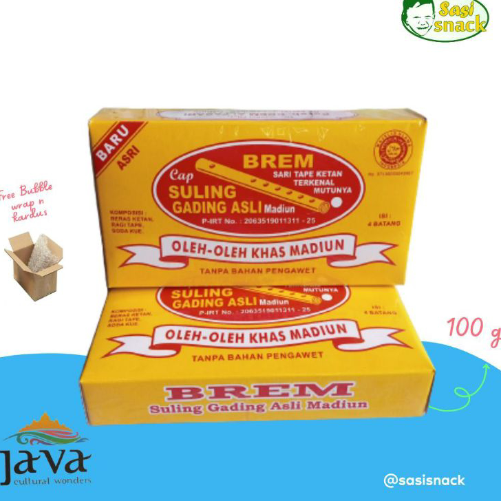 

Promo BREM Suling Gading Jumbo Khas Madiun 100 gr