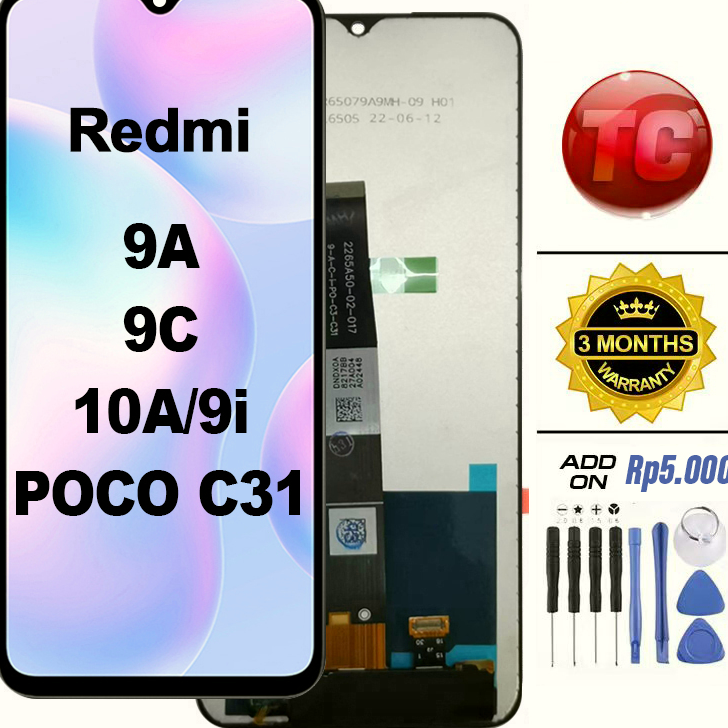 ZYHJ6660 Ready Stok  LCD Redmi 9A 9C 10A 9i / POCO C31 Original 100% LCD TOUCHSCREEN Fullset Crown M