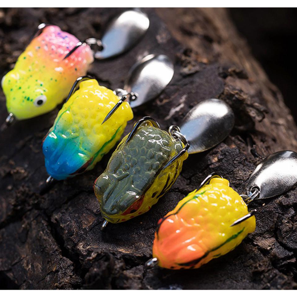 Realpct Umpan kodok casting gabus warna/ umpan pancing kodok 3gr 2.5cm