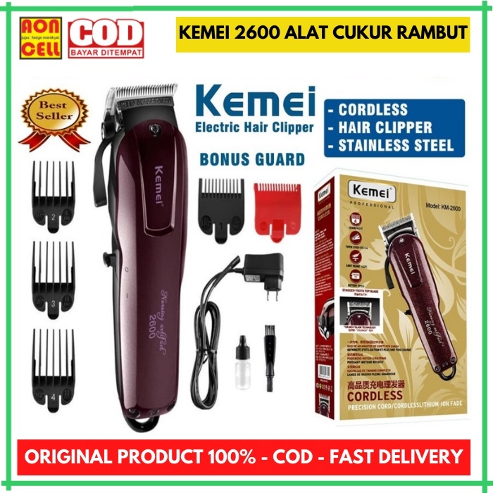 ALAT CUKUR RAMBUT ELEKTRIK KEMEI KM 2600 PROFESIONAL HAIR CLIPPER