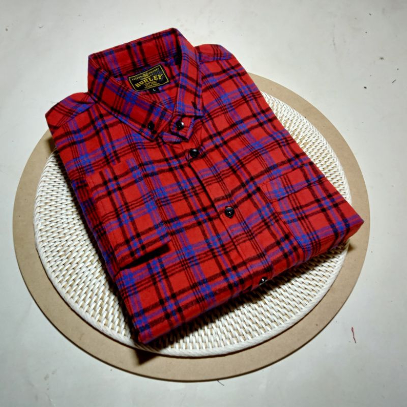 Kemeja Flanel Wanita motif RedBlues
