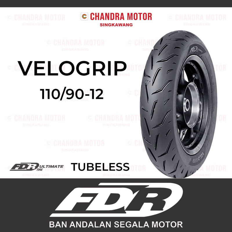 BAN LUAR MOTOR FDR VELOGRIP 110/90-12 ORIGINAL FDR