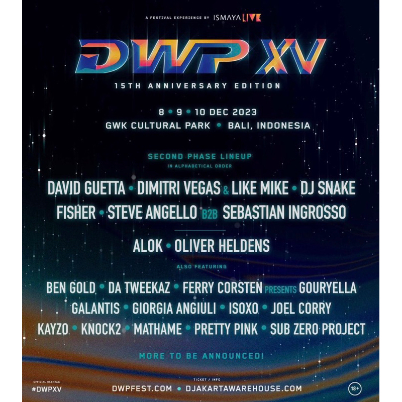 WTS TIKET DWP EARLY ENTRY 3 DAY PASS