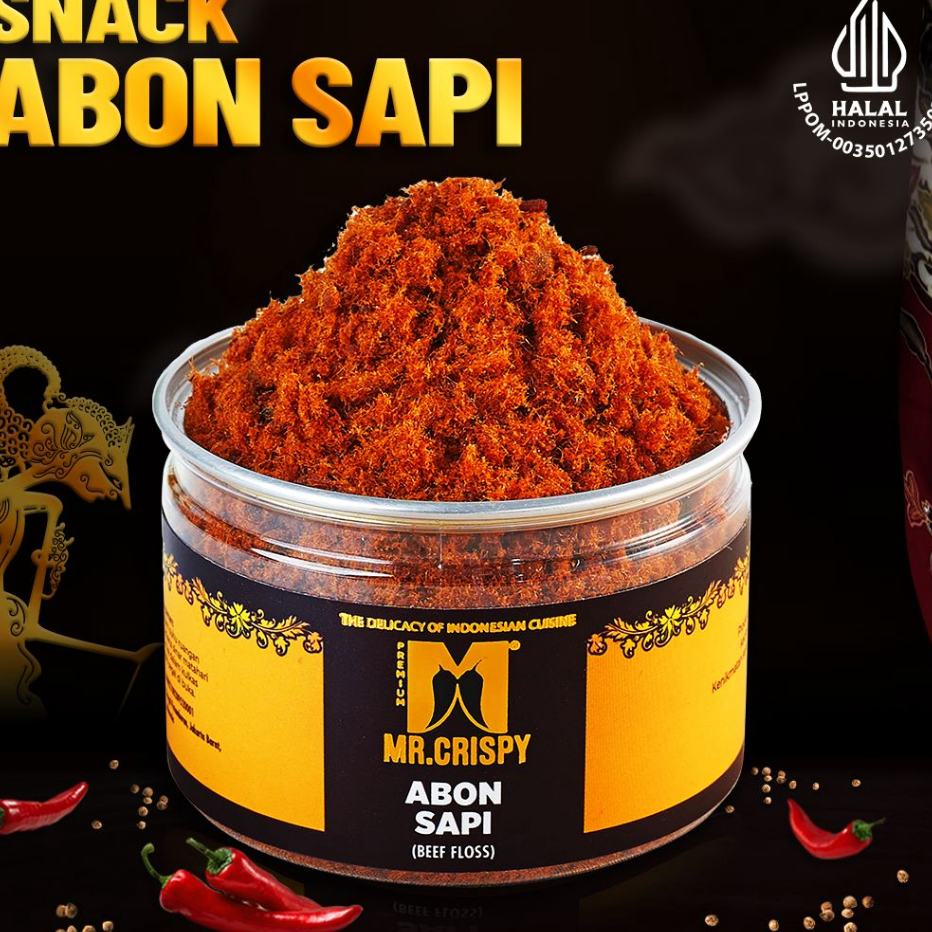 

Ready Stock Abon Sapi/Abon Ayam/Abon Ikan Super Mr.Crispy Dijual Murah