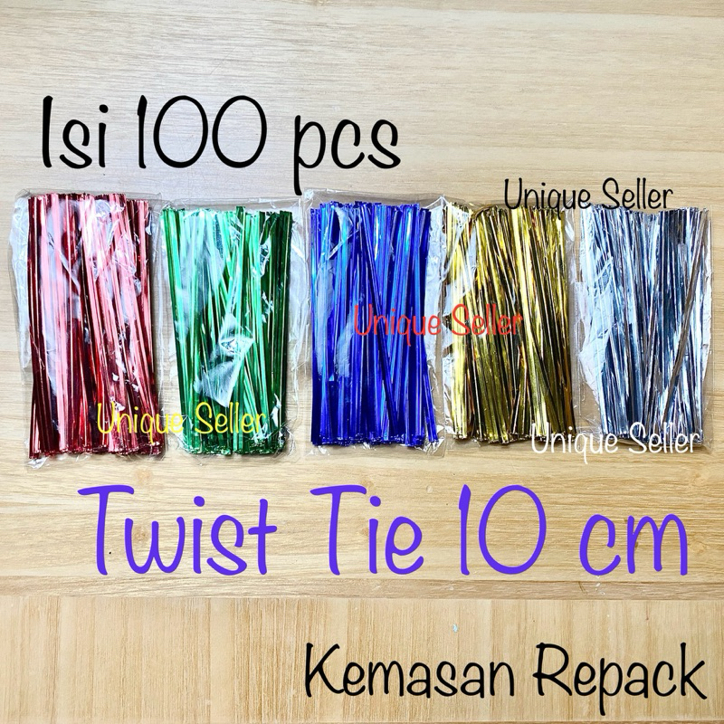 Twist Tie 10 cm isi 100 / Kawat Ikat 10 cm isi 100 / Kawat Pengikat Warna Warni 10 cm isi 100