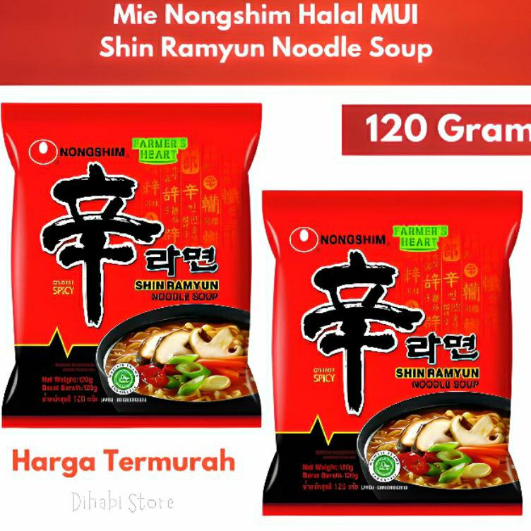 

➔➝✺❇ Mie Korea Nongshim Halal MUI Shin Ramyun Noodle Soup Jual