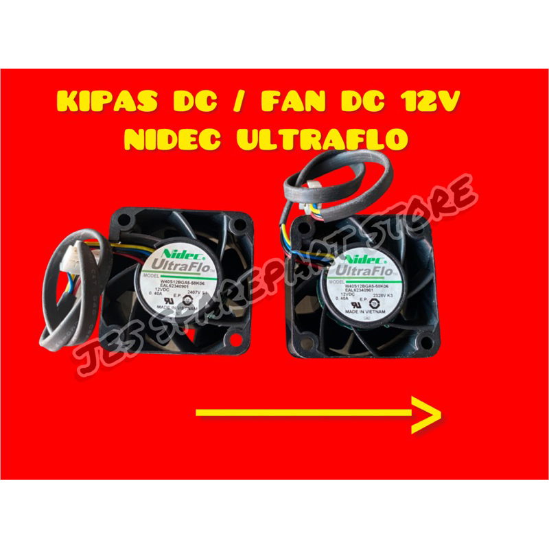 KIPAS DC / FAN DC 12V NIDEC ULTRAFLO