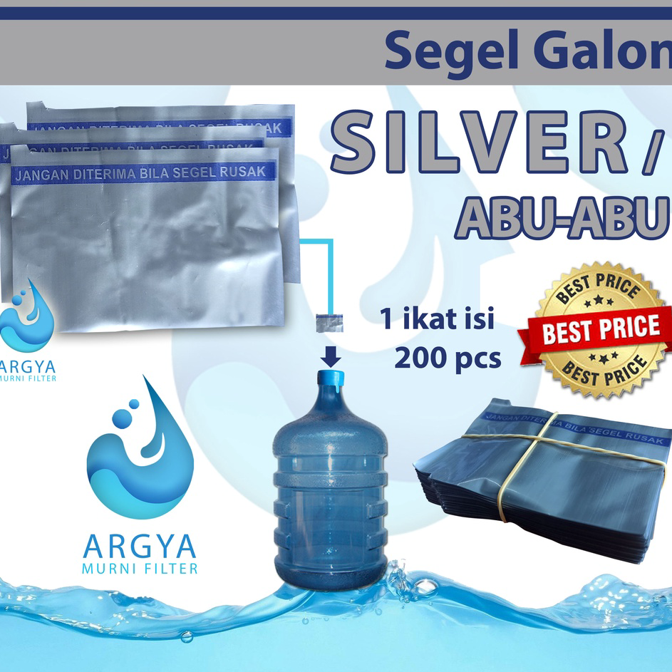 KVMW9073 Terlaku... Segel Galon / Segel Plastik Galon Silver (Abu-abu)