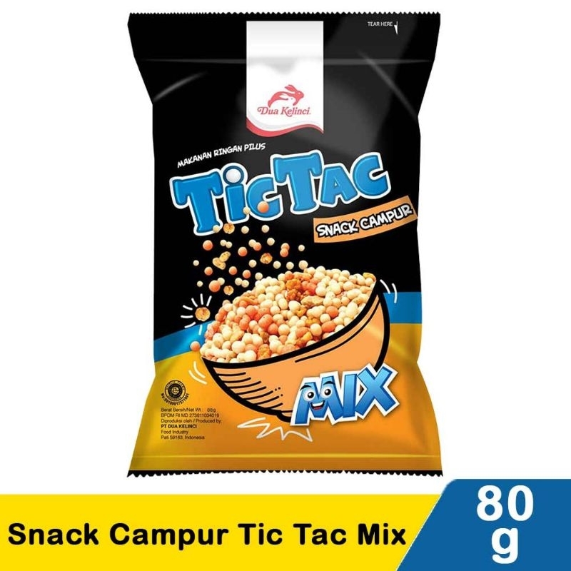 

Dua Kelinci Snack Campur Tic Tac Mix Kemasan 80Gram