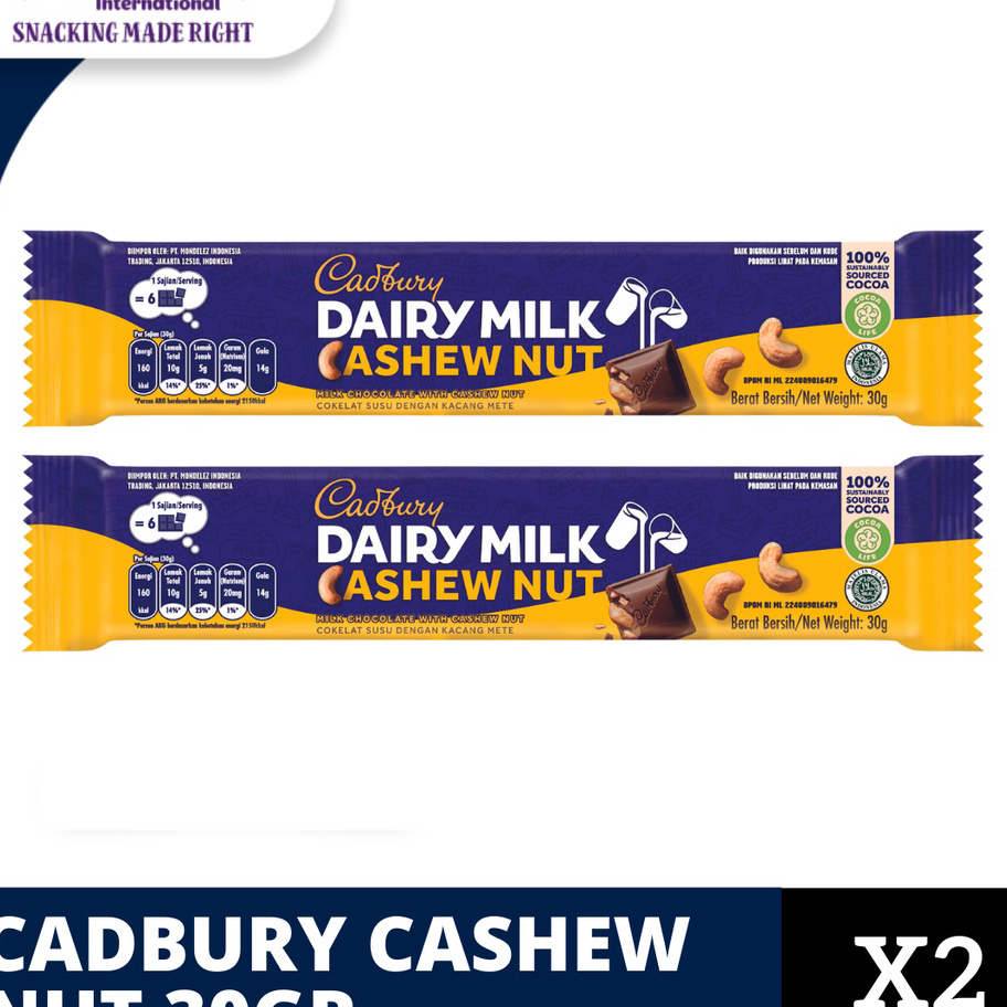 

Ready stock Cadbury Cashew Nut 30Gr - twinpack Diskon