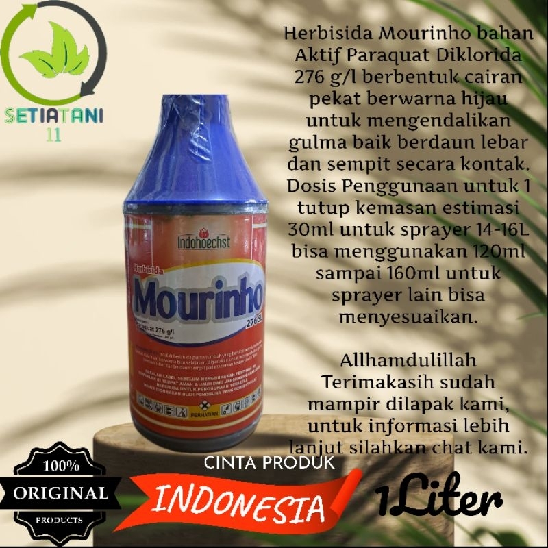 Herbisida Mourinho 276 SL Bahan Aktif : Paraquat Diklorida Kemasan 1Liter