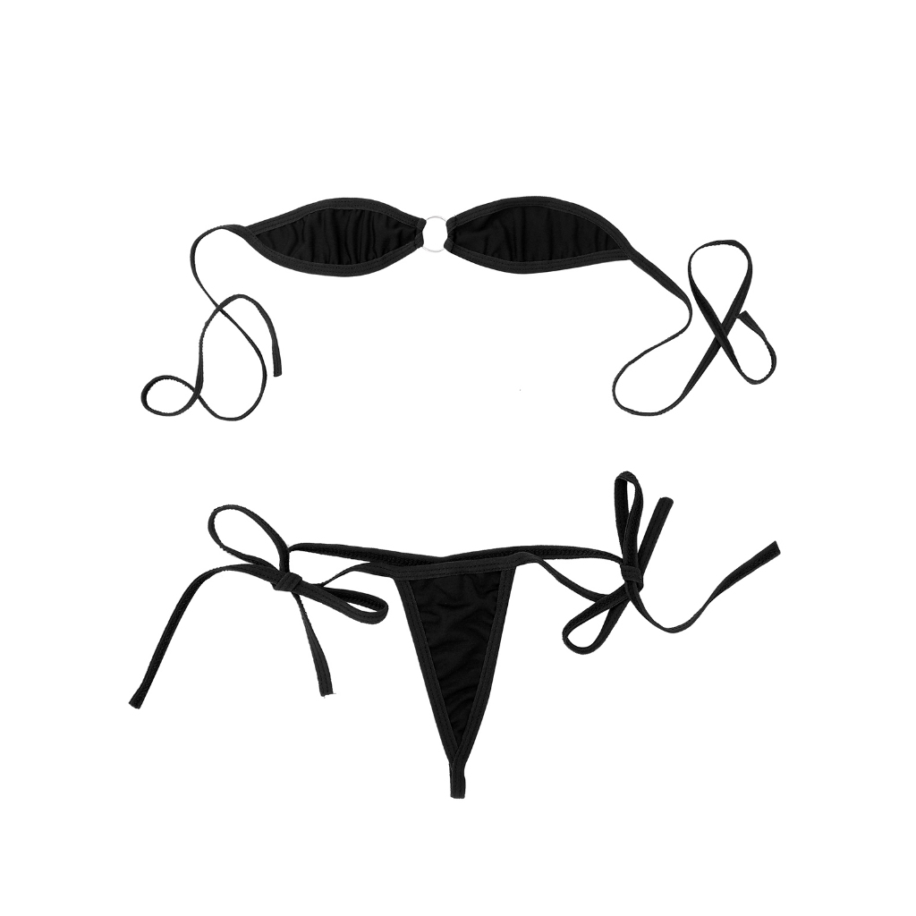 Set Lingerie Thong G string Bra Ring / Bikini Pantai 014