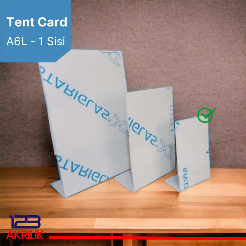 

TENT CARD AKRILIK DISPLAY A6 MODEL L MENU CAFE