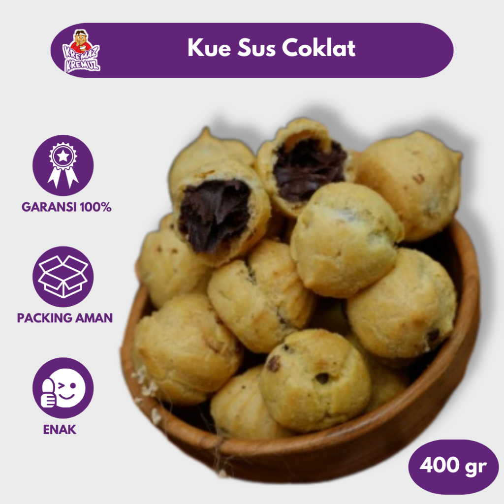 

SUS COKLAT / SUS KERING / SOES COKELAT CEMILAN MANIS 400gr