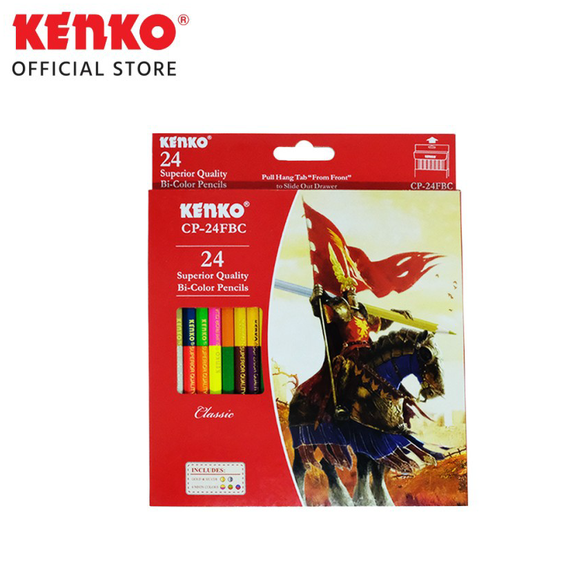 

Ready Stock Pensil Warna KENKO Bicolor 48 warna / Coloring Pencil Murah