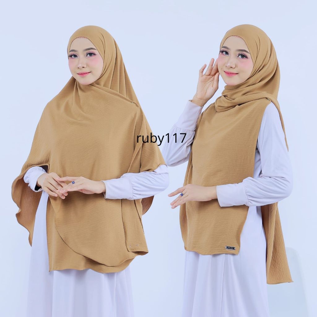 RB - Azzura Hijab Pashmina Oval Crinkle Jumbo / 200cm