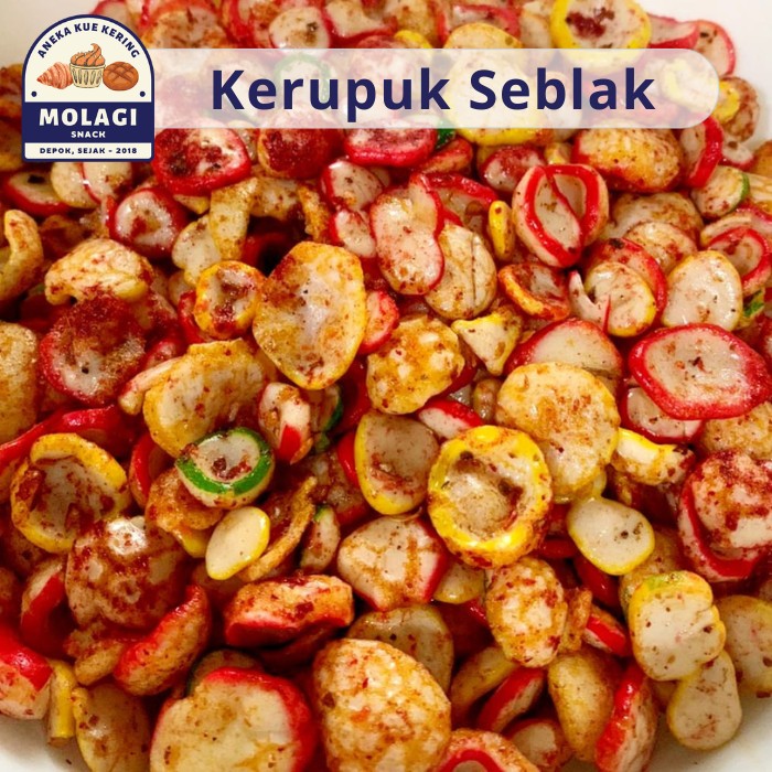 

Kerupuk Seblak Kencur Pedas / Krupuk Seblak Pedes 250 Gram - Molagi Snack