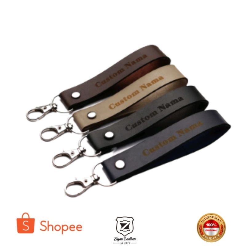 souvenir pernikahan kulit/gantungan kunci kulit asli murah keychain leather
