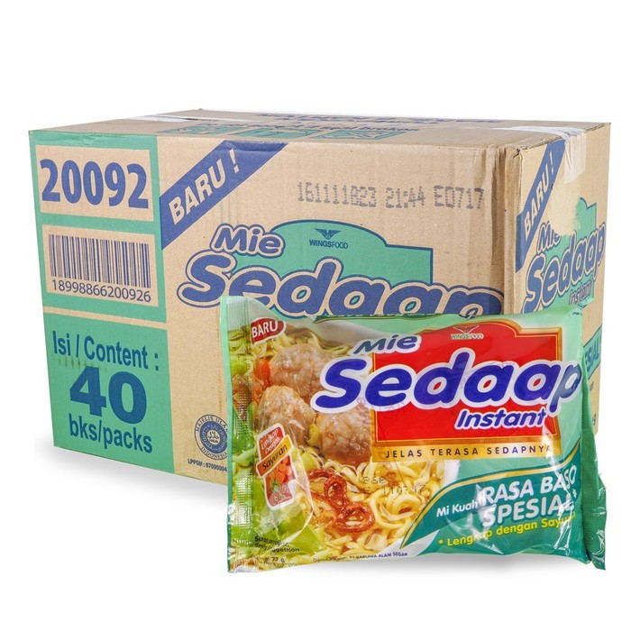 

MIE SEDAAP RASA BASO SPESIAL 77 G X 40 PCS (BOX)